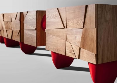 Sideboard with red legs_CyrylZ Design